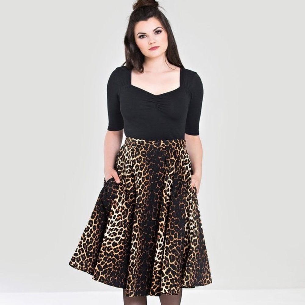 Hell Bunny Panthera 50s Skirt- Size Medium